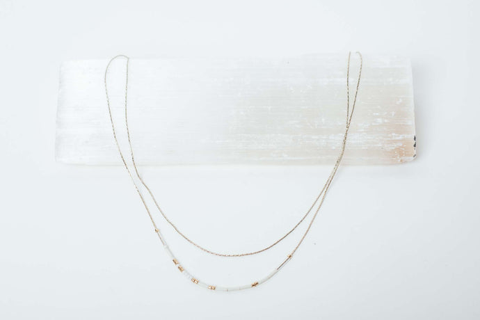 Double Chain Morse Code Necklace